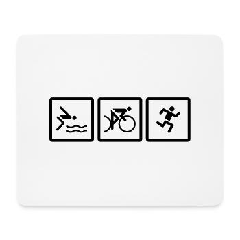 triathlon triatlon - Tapis de souris (format paysage) - blanc - Devant