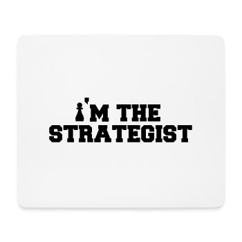 I'M THE STRATEGIST - Schach T-Shirt - Geschenkidee - Mousepad (Querformat) - Weiß - Vorne