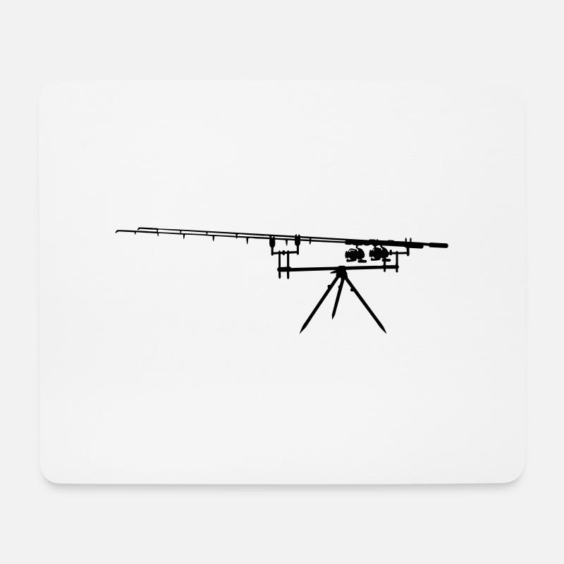 carp rods - Mouse Pad (horizontal) - white