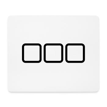 3 places / trois places (1c) - Tapis de souris (format paysage) - blanc - Devant