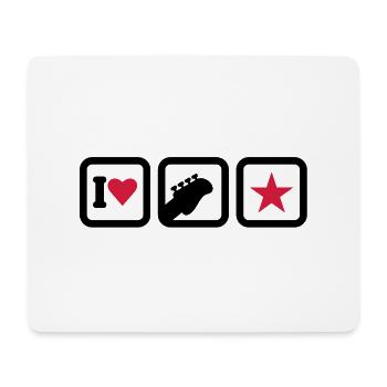 I heart rock stars (2c) - Mousepad (Querformat) - Weiß - Vorne