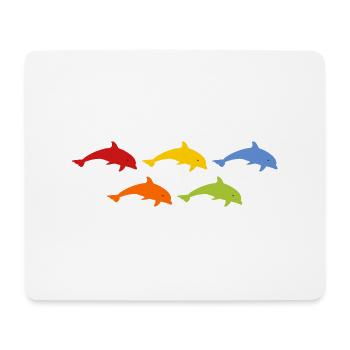 Delfine - Mousepad (Querformat) - Weiß - Vorne