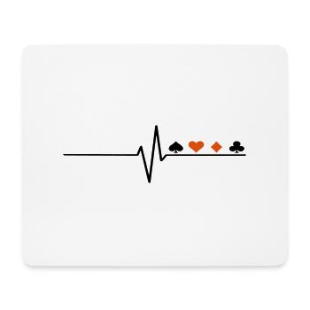 poker cards - Mouse Pad (horizontal) - white - Front
