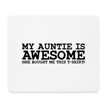 my auntie is awesome - Mousepad (Querformat) - Weiß - Vorne