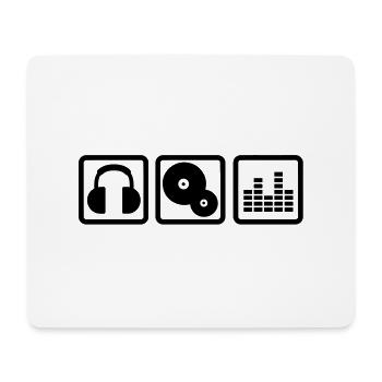 DJ - Mousepad (Querformat) - Weiß - Vorne