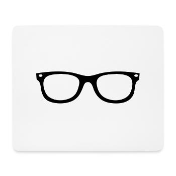 Brille - Mousepad (Querformat) - Weiß - Vorne