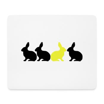Bunny Rabbit be different! Unique contrast 2c - Mouse Pad (horizontal) - white - Front