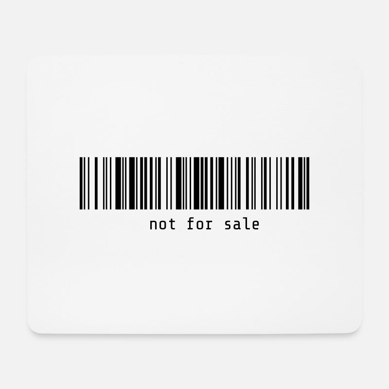 Barcode 'not for sale' unverkäuflich Vektor - Mousepad (Querformat) - Weiß