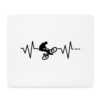 Heartbeat BMX - cycling, bike, tricks, bike - Mouse Pad (horizontal) - white - Front