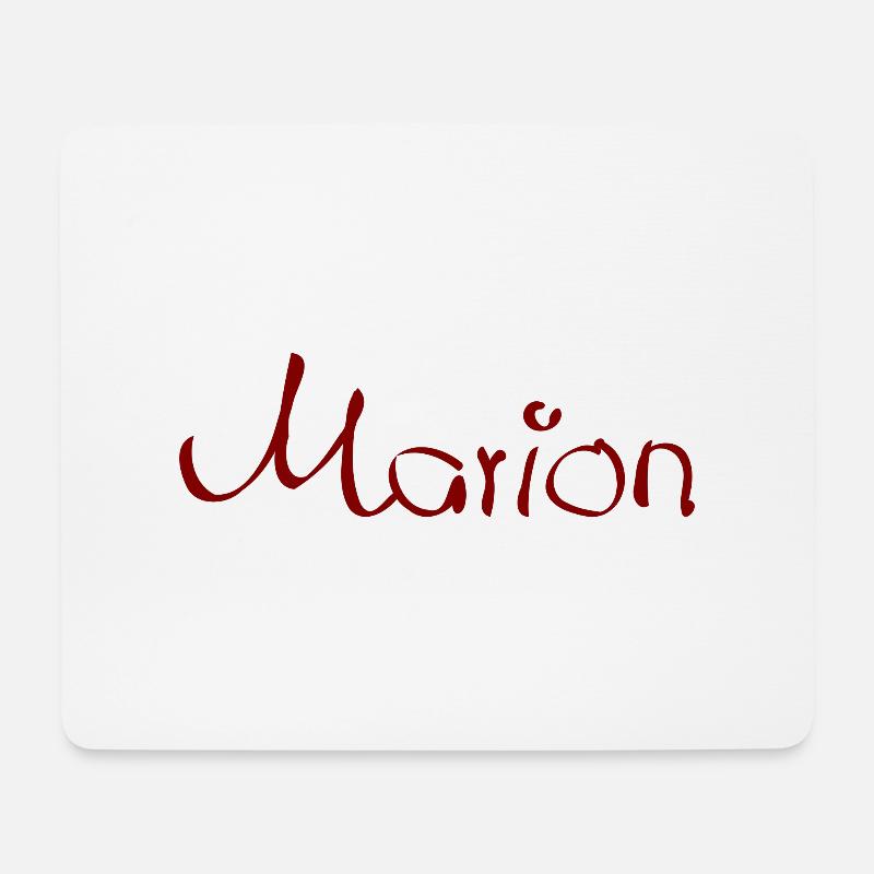 Marion rot Geschenk - Mousepad (Querformat) - Weiß