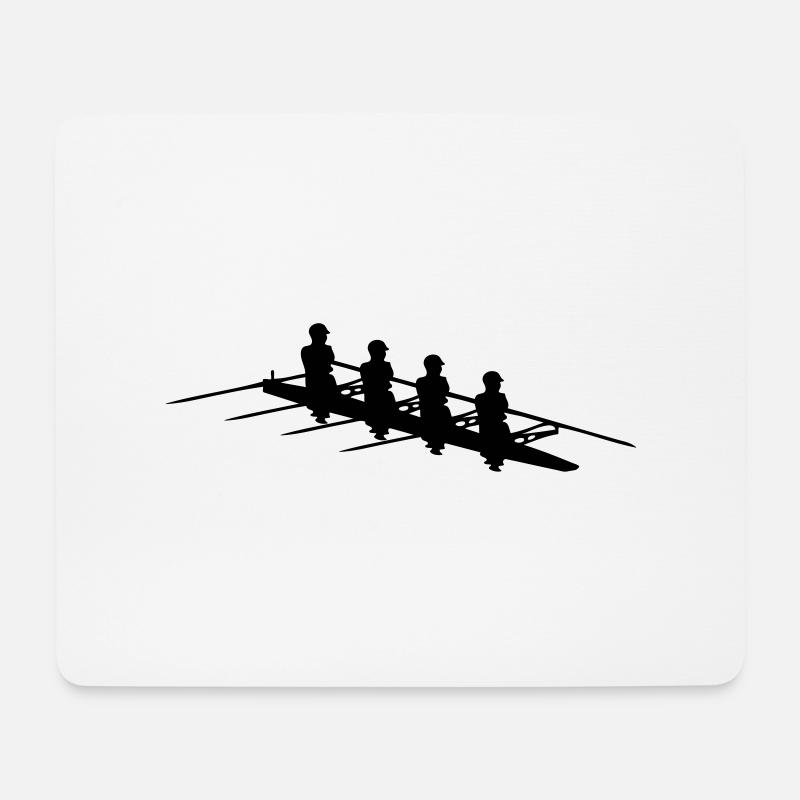 Doppelvierer Rudern rowing quad scull - Mousepad (Querformat) - Weiß