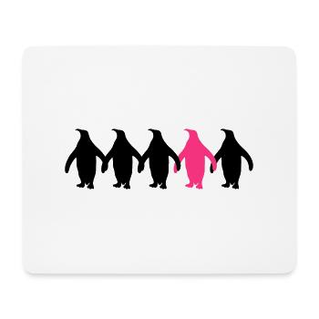 Être différents pingouins amusant motif - Tapis de souris (format paysage) - blanc - Devant