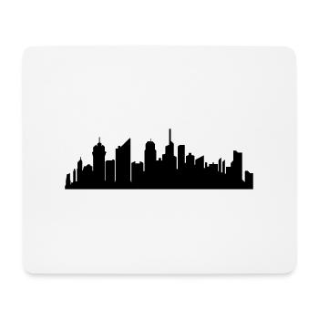 stadt metropole silhouette umriss hauptstadt gross - Mousepad (Querformat) - Weiß - Vorne
