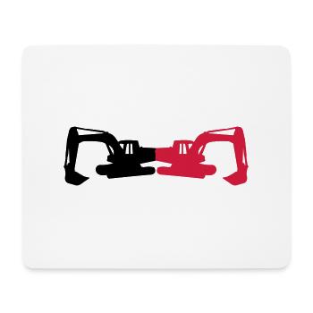 bagger02 - Mousepad (Querformat) - Weiß - Vorne