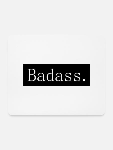 [HD] Badass schwarzer Rahmen - Mousepad (Querformat) - Weiß