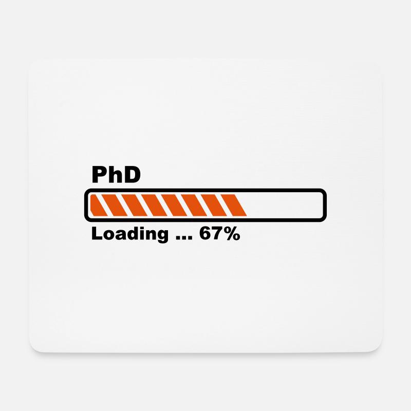 PhD loading bar - Mouse Pad (horizontal) - white