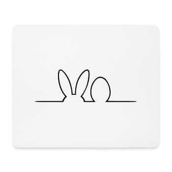 Ostern Silhouette - Mousepad (Querformat) - Weiß - Vorne