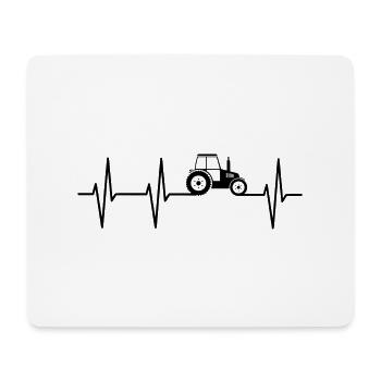 Tracteur - Tapis de souris (format paysage) - blanc - Devant
