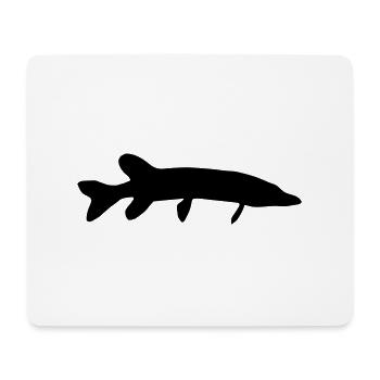 Hecht - Fisch - Fish - Mousepad (Querformat) - Weiß - Vorne