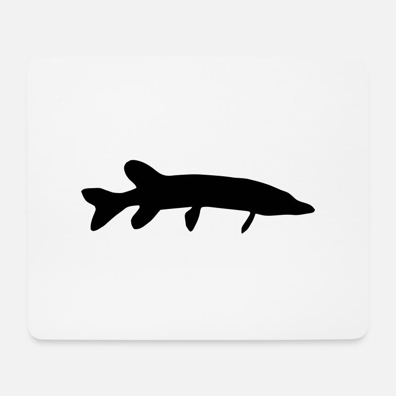 Hecht - Fisch - Fish - Mousepad (Querformat) - Weiß