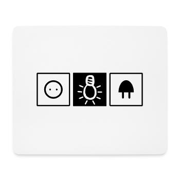 Electricians Electronics - Mouse Pad (horizontal) - white - Front