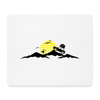 Reise - Berge Auto - Mousepad (Querformat) - Weiß - Vorne