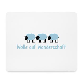 Wolle auf Wanderschaft Schafe Schäfchen Lämmer süß - Mousepad (Querformat) - Weiß - Vorne