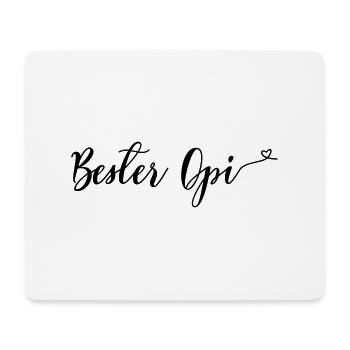 bester_opi - Mousepad (Querformat) - Weiß - Vorne