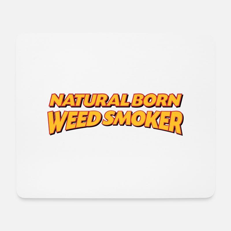Natural born weed smoker 3col - Mouse Pad (horizontal) - white