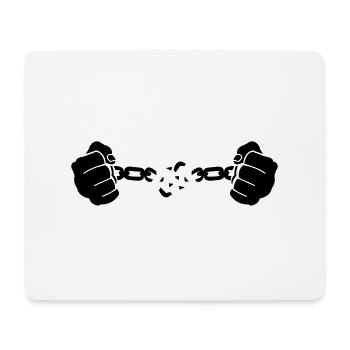 hand_kette_1 - Mousepad (Querformat) - Weiß - Vorne