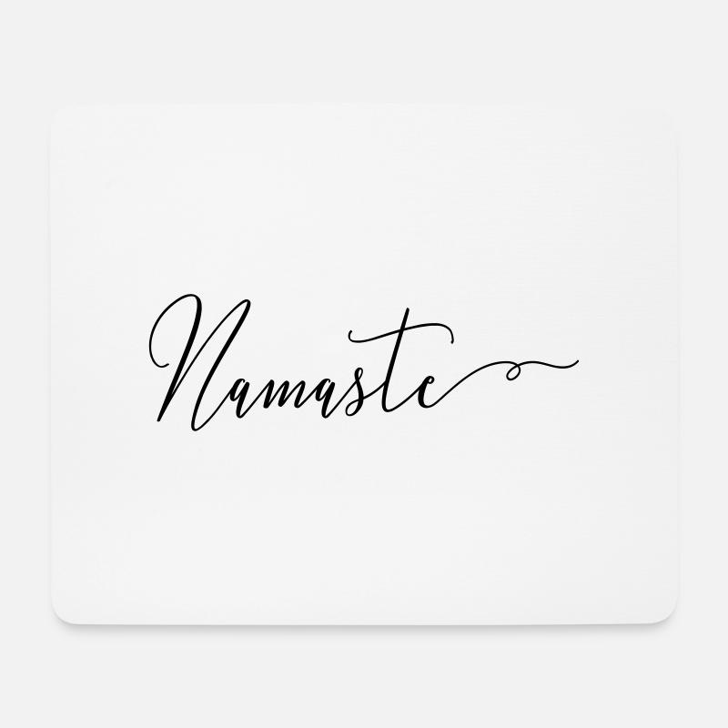 (namaste) - Mousepad (Querformat) - Weiß
