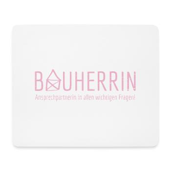 bauherrin ansprechpartnerin - Mousepad (Querformat) - Weiß - Vorne