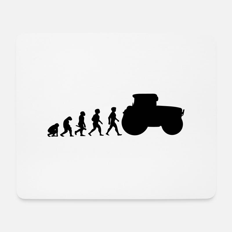Evolution Traktor Traktor Traktor - Mousepad (Querformat) - Weiß