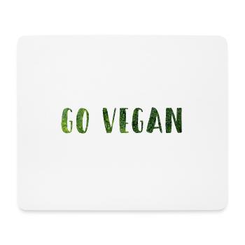 Go Vegan - Mouse Pad (horizontal) - white - Front
