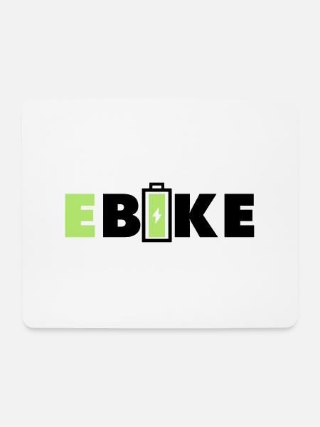 E BIKE - Mousepad (Querformat) - Weiß