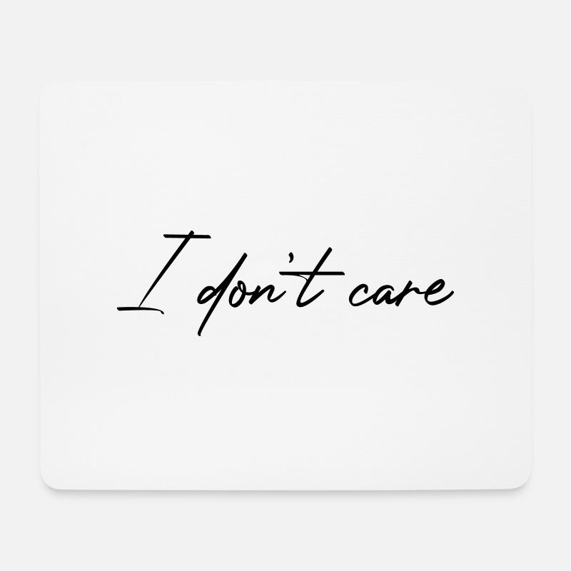 Jeg er ligeglad - Musemåtte (tværformat) - hvid