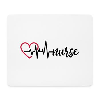 Heart Beat Nurse - Mouse Pad (horizontal) - white - Front