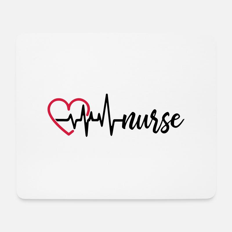 Heart Beat Nurse - Mouse Pad (horizontal) - white