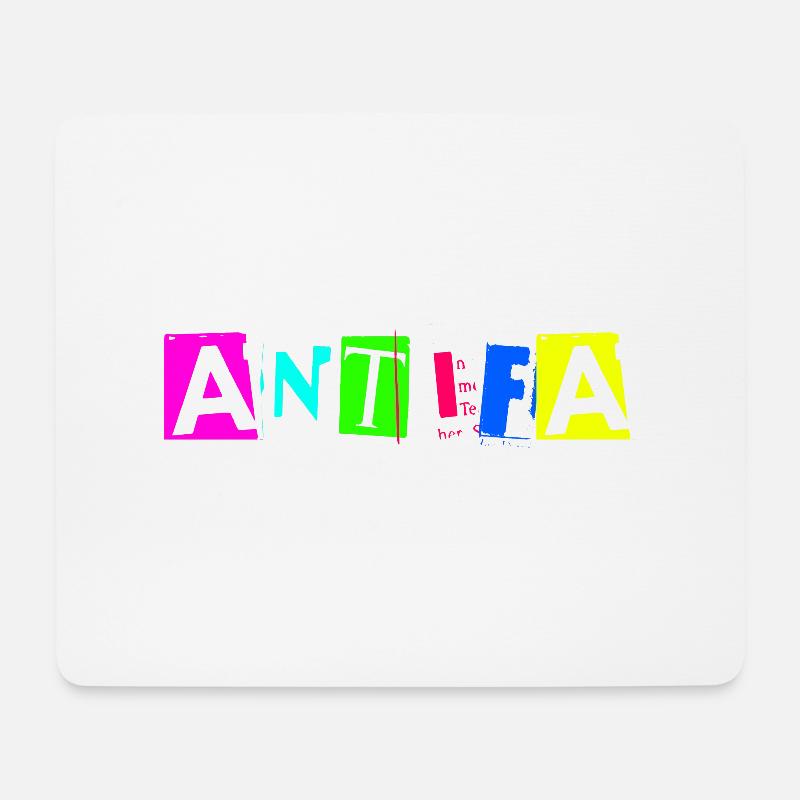 Antifa - Sometimes anti-social, always antifascist - Mousepad (Querformat) - Weiß