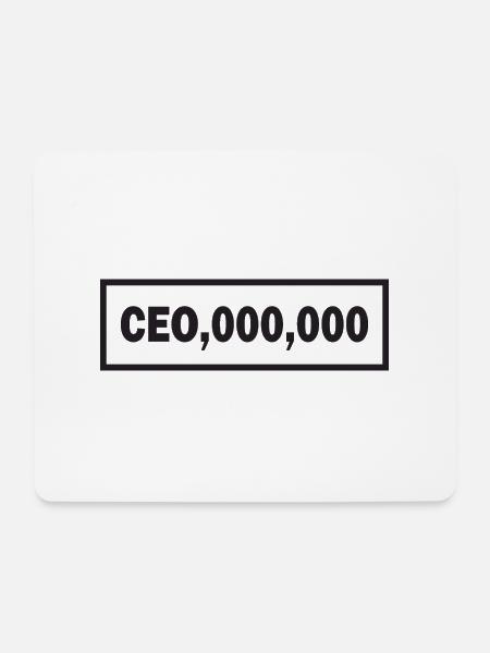 CEO,000.000 - Mousepad (Querformat) - Weiß