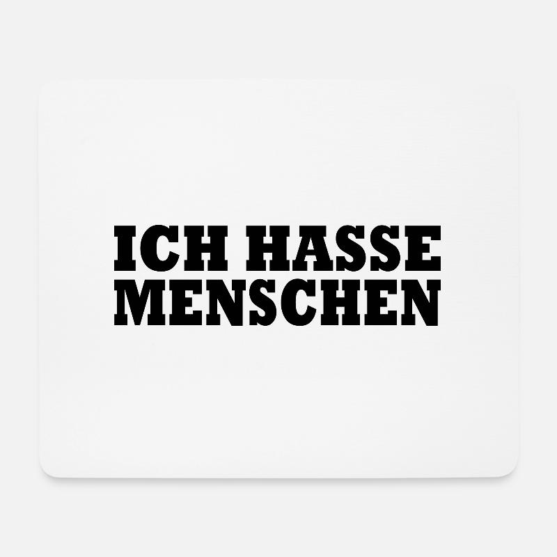 Ich hasse menschen - Mousepad (Querformat) - Weiß
