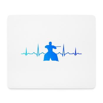 Aikido Herzschlag Aikidoka Herren Jungen - Mousepad (Querformat) - Weiß - Vorne