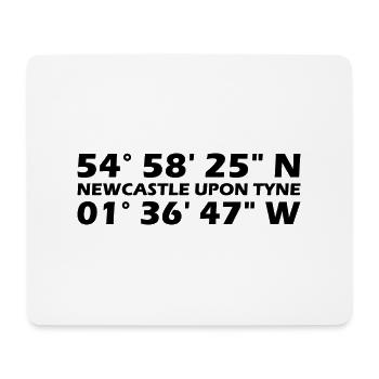 Newcastle upon Tyne coordinates - Mouse Pad (horizontal) - white - Front