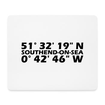 Southend-on-Sea coordinates - Mouse Pad (horizontal) - white - Front