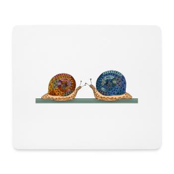 Snails - Mouse Pad (horizontal) - white - Front