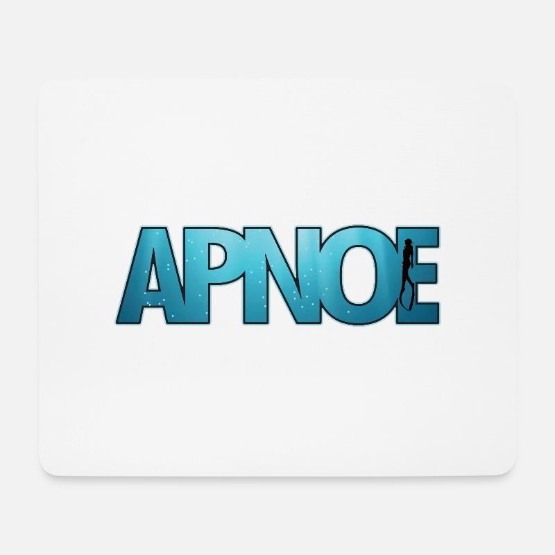 Apnoe Freediving Geschenk - Mousepad (Querformat) - Weiß