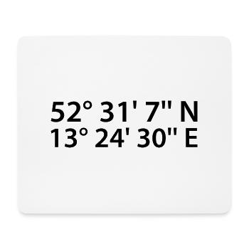 Berlin Koordinaten - Mousepad (Querformat) - Weiß - Vorne