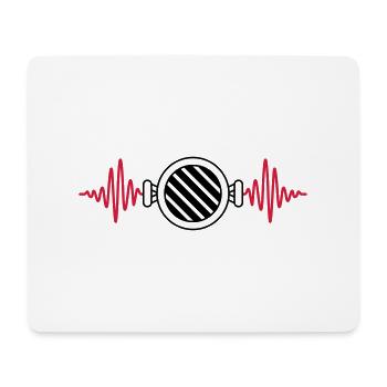 Frequenz Kohlegrill Barbecue Herzschlag - Mousepad (Querformat) - Weiß - Vorne