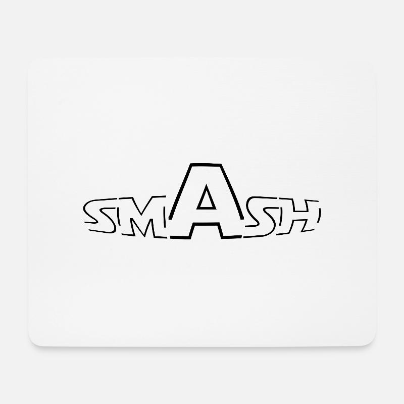 WHITE - SMASH IT - Mousepad (Querformat) - Weiß