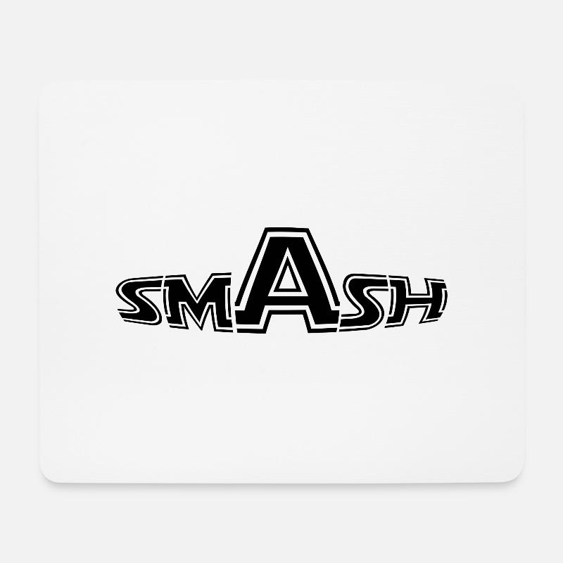 Black - SMASH IT - Mousepad (Querformat) - Weiß